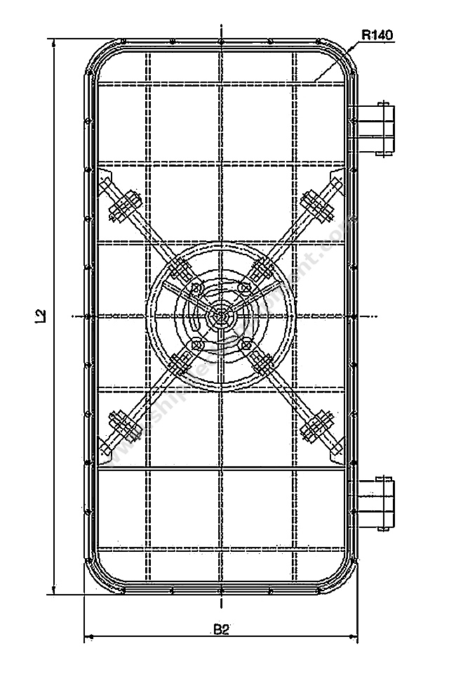 Both-Side Operated Quick-Acting Pressure-Resistant Watertight Door | 0.1 MPa Marine Hinged Type