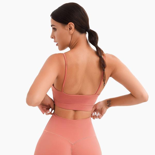 Бюстгальтеров спорт дам XS-4XL Breathable твердые спортзала нажима верхние части урожая вверх для бега