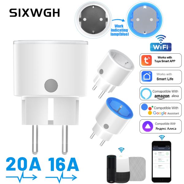 4400W RoHS Smart Wiring Devices EU WiFi Voice Activated Plug