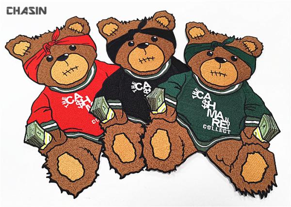 Ferro feito sob encomenda - em suportar o tamanho de Logo Clothing Embroidery Patches Large do urso