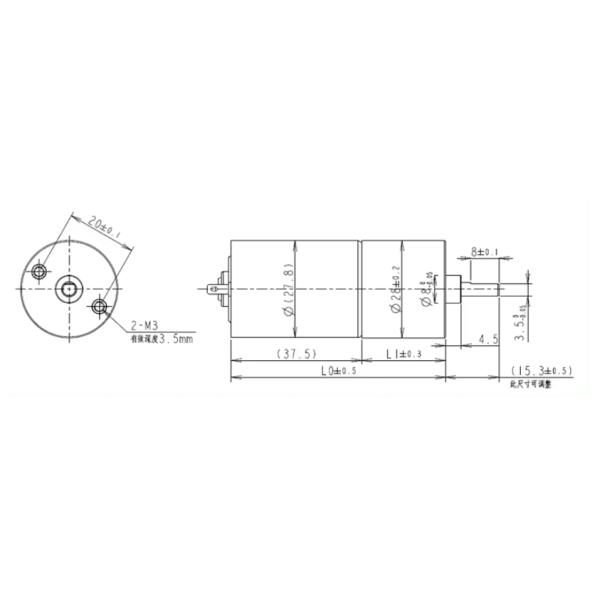 Мотор для умного дома 3-24V 26-30RPM 1.2-9.6W Для умного мусоровоза KG-2884GM24