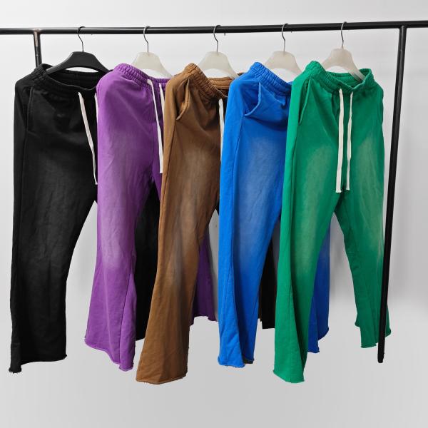 Men'S Sun Faded Acid Wash Flared Sweatpants Custom For Girls Boys Vintage