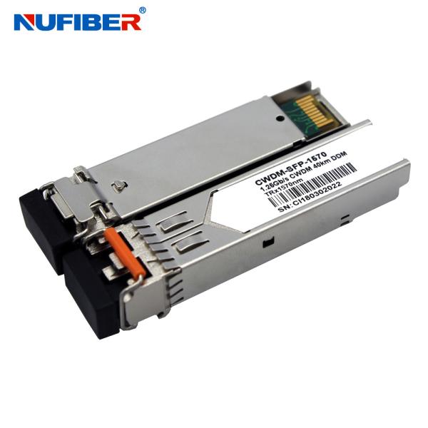1.25Gb/s 40km CWDM SFP Transceiver Duplex LC 1270nm-1610nm SM DDM