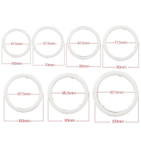 Cotton Light Cob Led Angel Eyes Car Headlight Aperture 70MM RED BLUE Fog Lamp 12-18V 60MM 80MM