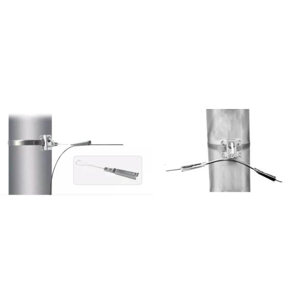 ZCSSC-03 FTTH нержавеющая сталь плоский кабельный зажим. Надежный оптоволоконный зажим для наружного и внутреннего использования.