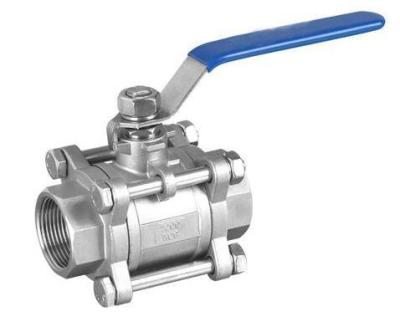 NPT Threaded 3 Piece SS Ball Valves Full Bore 1000WOG For Water