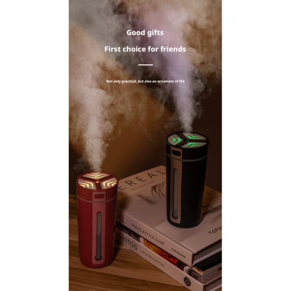 300ml Capacity Ultrasonic Car Humidifier With AI Scent Spray 36db Noise Level