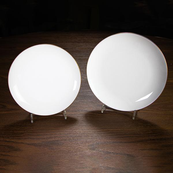Colored Porcelain Dinnerware Gold Trim 4pcs Ceramic Cup And Plate