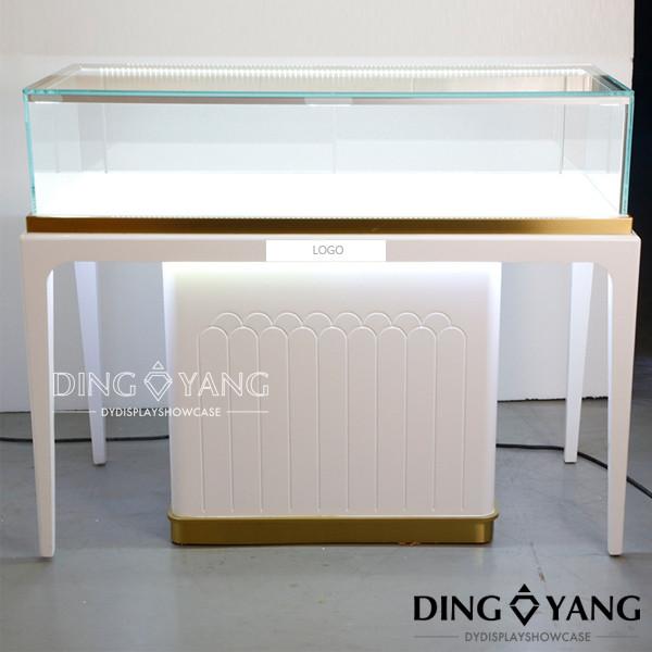 Óculos brancos super limpos Vitrine de jóias