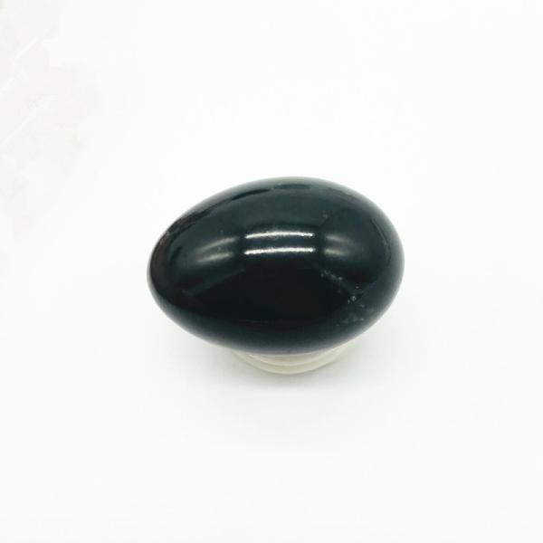 Natural Dark Green Certified Medium Drilled Nephrite Jade Yoni Eggs 40*30mm for Benefit