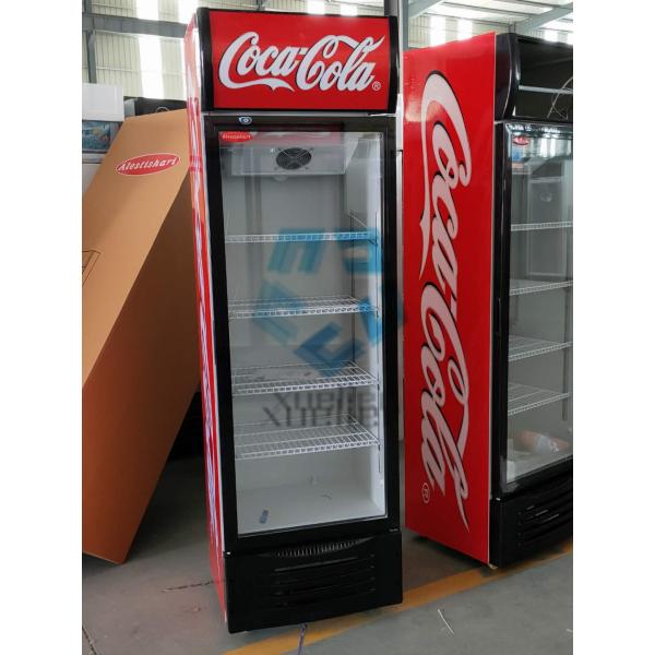 Commercial glass cold drink single door fan cooling display freezer