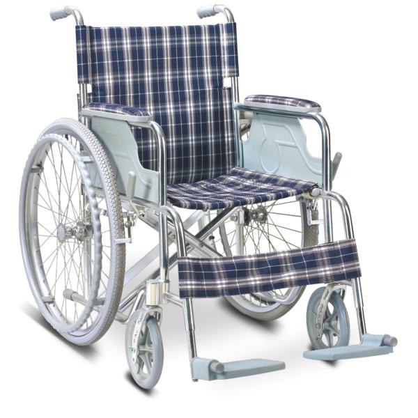 Standard Aluminum folding manual wheelchair double cross bar model GT-864L