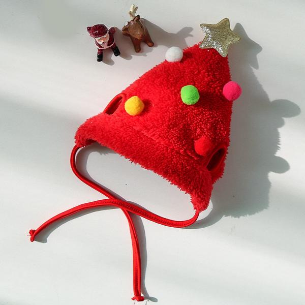 Chapéu de Cão de Natal Acessórios de Animais de estimação Bonitos Chapéu de Árvore Toalha Slip Bib Para Teddy Fadou