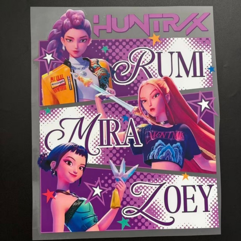 Custom Huntrix Birthday Girl htv, Personalized Kpop Demon Hunter Birthday logos, Kpop custom iron on transfers Gift for Huntrix fan,Birthday Gift for Kid