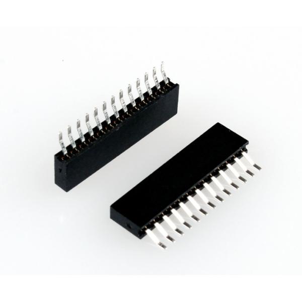 Black SMD Female Header Connector High Insulation Resistance 1000MΩ Min