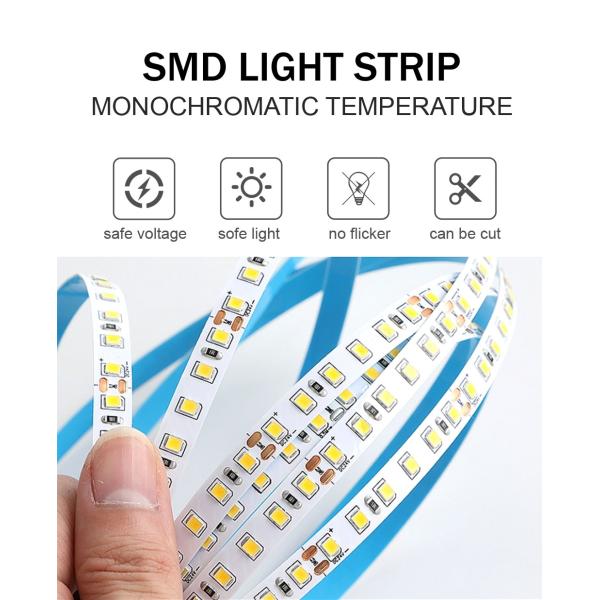 5V 8mm 120LEDs 4000K IP65 Electroplata flexible resistente al agua SMD2835 Luz de banda LED