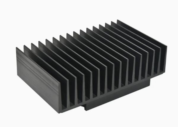 Black Anodized 6060 Large Size Aluminium Heatsink Extrusion Profiles T66