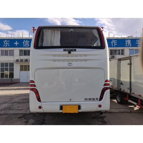Used Higer Bus KLQ6856 37 Seats Steel Chassis Rear Yuchai Engine Left hand Drive Good Condition with AC