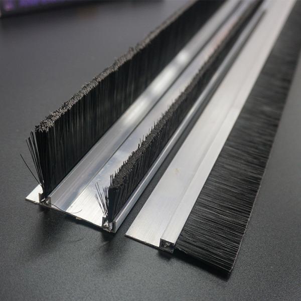 Nylon PP Under Door Brush Seal Bottom Brush Seal With Aluminium Alloy Base