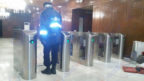 Высокоскоростные стеклянные ворота барьера турникета щитка майны с система управлением доступом двери TCP/IP