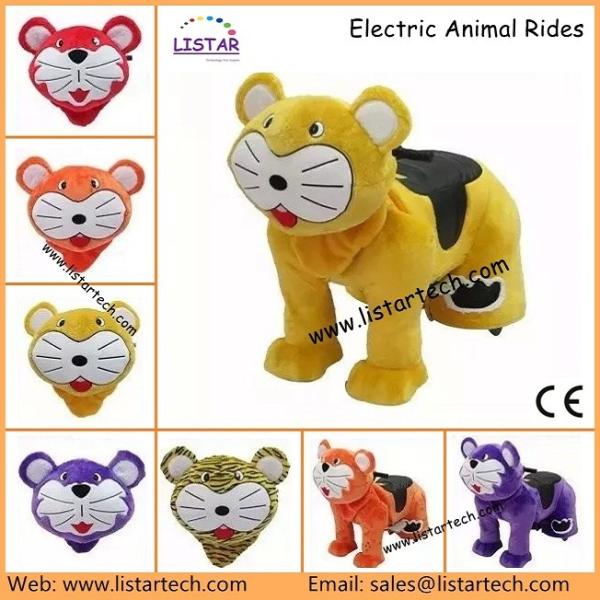 Pedal Car Electrical Kids Ride on Car Baby Walking Animal Car, Plush Walking Animal Rides