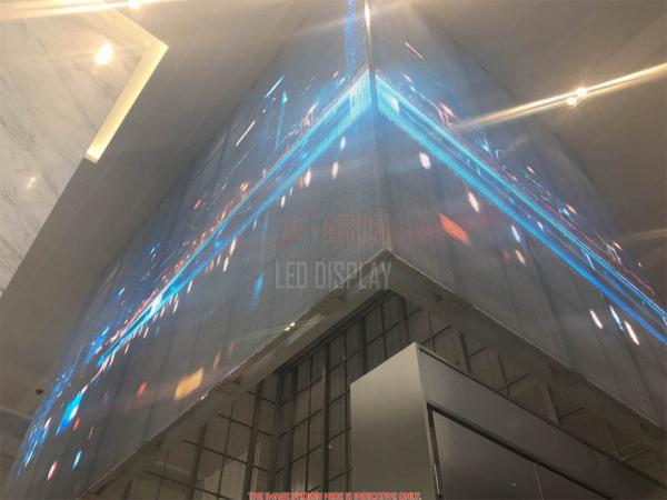 P6.25mm Outdoor LED Video Curtain Display High-Definition Building Facade Advertising Wall