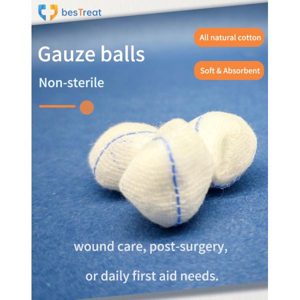 Medical Supplies Absorbent Gauze Ball 100% Cotton X-ray Peanut Absorbent Surgical Gauze Ball