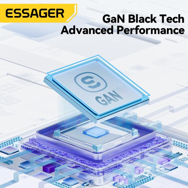 ESSAGER ES-CD39 33W 2 Ports PD Gan Charger 30W USB C Power Adapter