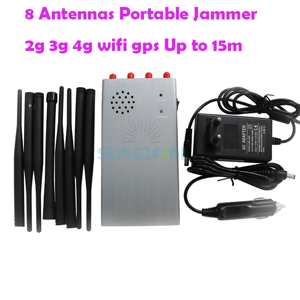 Jammer сигнала Jammer 2G 3G 4G сигнала GPS антенн 8000mAH 8 Handheld