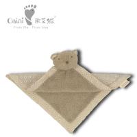 Serviette animale apaisante ODM d'OEM ours apaisant de confort 27 x 27cm