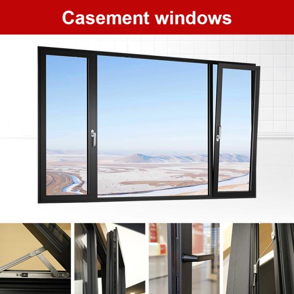 Звукоизоляционная алюминиевая изоляция жары окна окна Inswing с Retractable сеткой от комаров