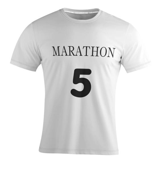 100% Polyester Marathon T Shirt With Customzied Logo And Sponsor Logo