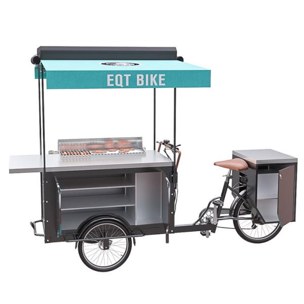 Bicicleta exterior do alimento da grade de aço inoxidável nova do assado do carro do BBQ da caixa do projeto
