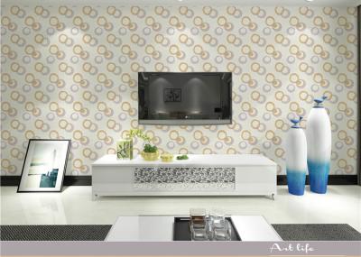 Dropping Particle Circle Pattern Living Room Wallpaper with Non woven Paper Base