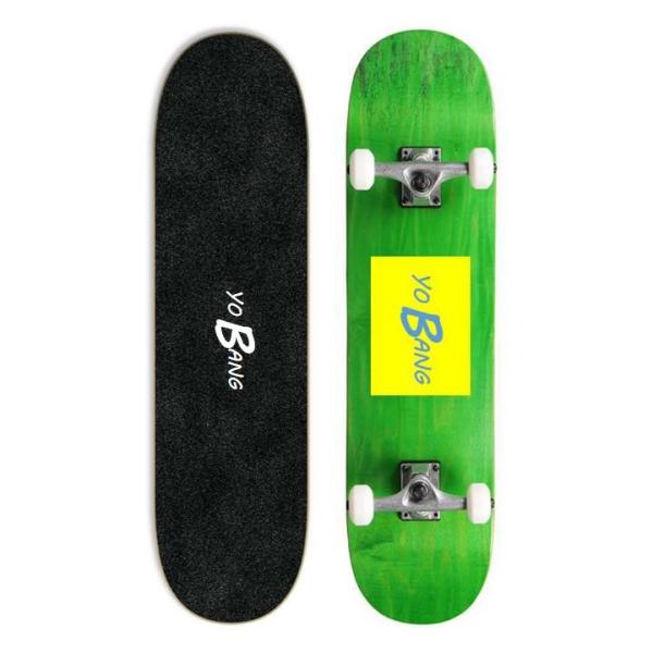 31 × 7.8  Complete Street Skateboards 7 Layer Maple Polished Aluminum Trucks