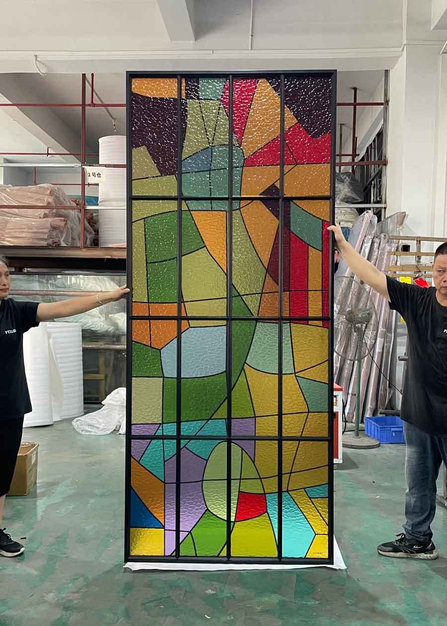 High-Temperature Colored Enamel Glass Partition with 6063-T5 Aluminum Alloy Frame for Fade-Resistant & Long-Lasting Color