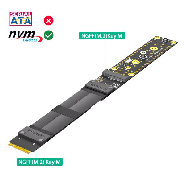 M.2 NGFF Ключ M NVMe SSD расширитель кабеля PCIe3.0 X4 Full Speed High Speed SSD расширитель кабеля для настольных компьютеров