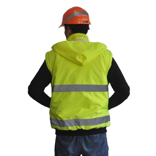 куртки Ворквеар зимы Вис краткости безопасности 300Д Оксфорда Хи с отделяемыми рукавами