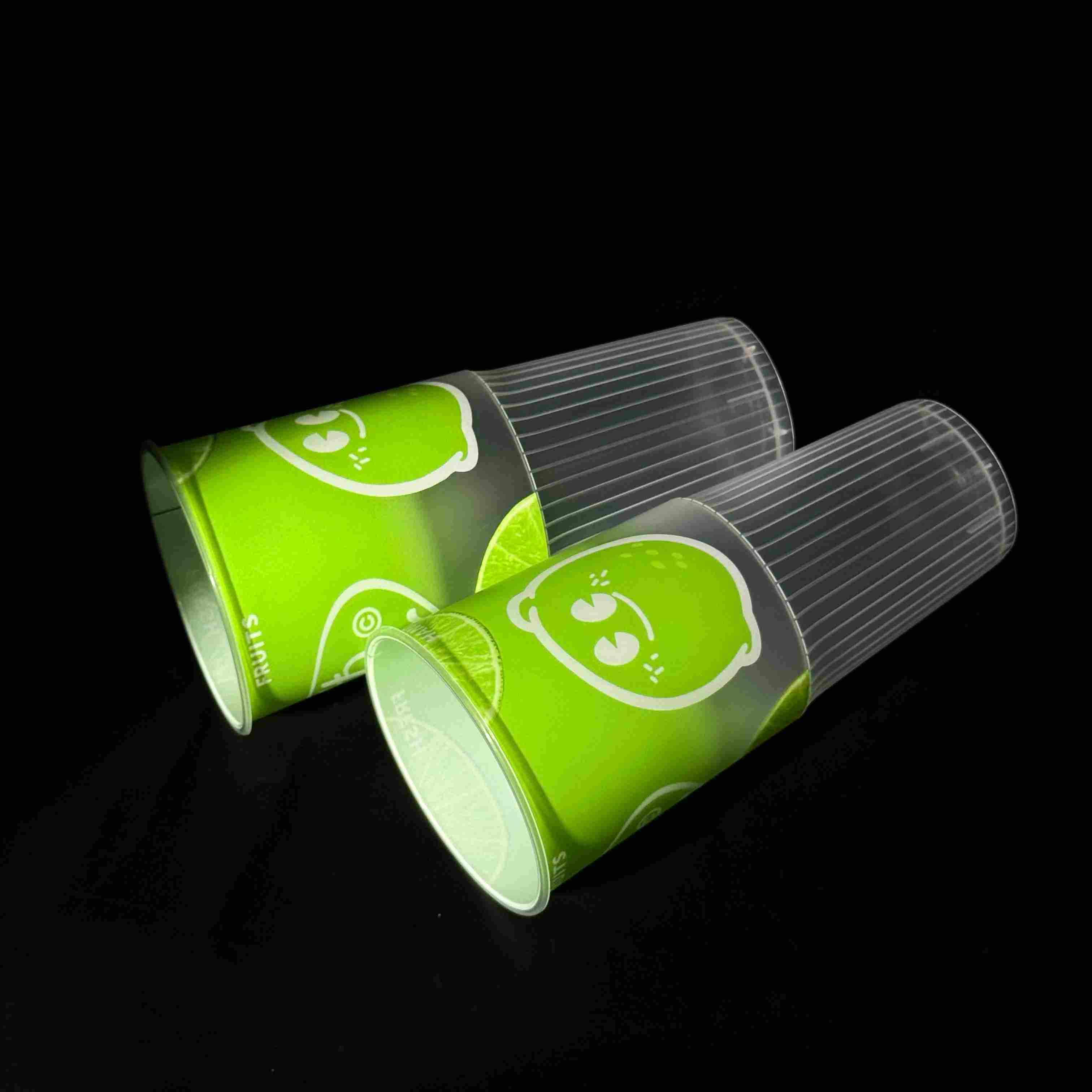 Scuff Resistant Colored 500ml PP Torch Cups With In Mold Labeling For Beverage Brands