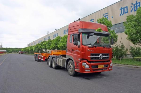 Two Axles Steel Container Trailer Chassis / 20 , 30 , 40 Foot Gooseneck Trailers