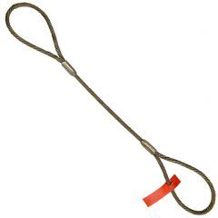 Standard Eye Wire Rope Sling 1/2 Inch 2 Foot 6x25 Steel Core Lifting Rigging