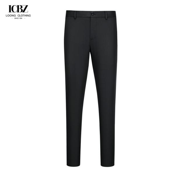 Anti-Shrink 50% Wool Slim Fit Suit Trousers for Man LCBZ Customized Office Pants