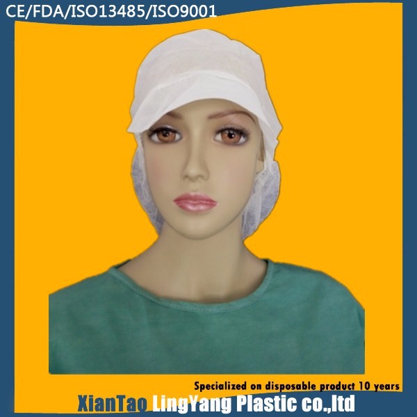 Breathable Disposable Painters Hats , Disposable Theatre Caps Environmental Friendly