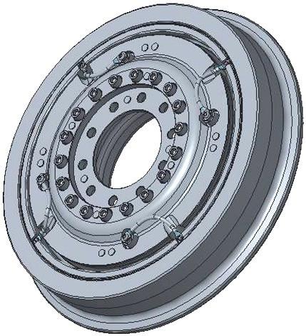 Light Rail Resilient Wheels Safety Assembled With Tyres And Wheel Center