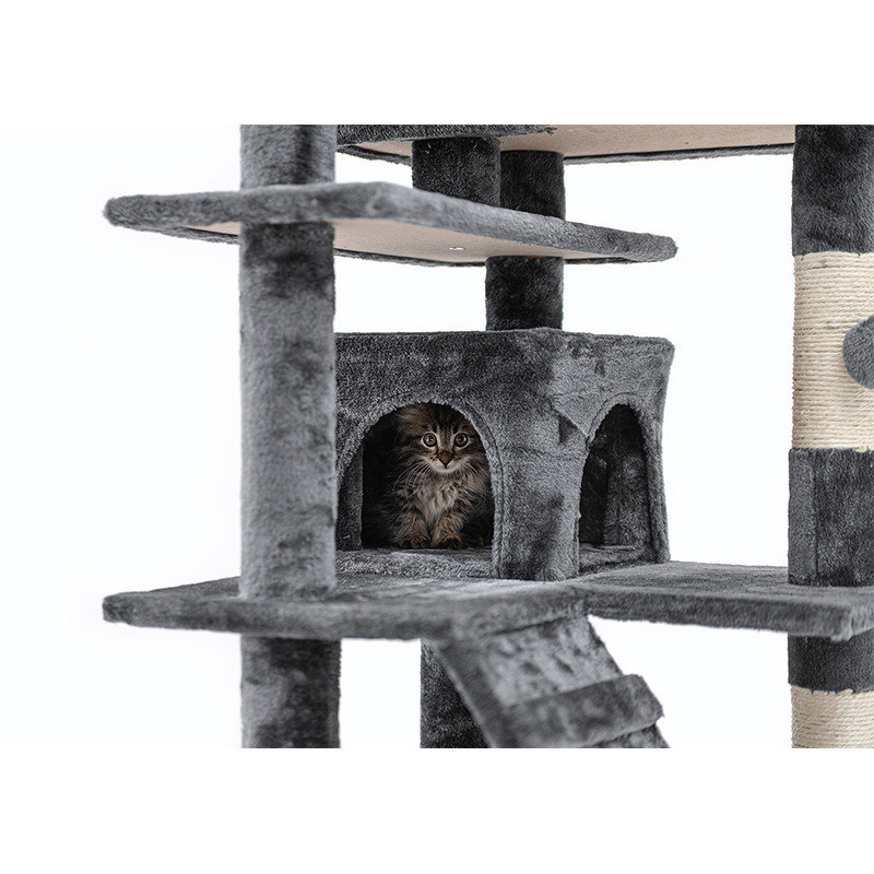 Multi-Layer Cat Scratching Post with Large Jumping Platform Customized Requests Accepted