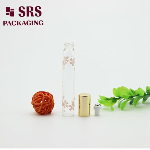 SRS 10ml transparent color glass roll on bottle for essential oil