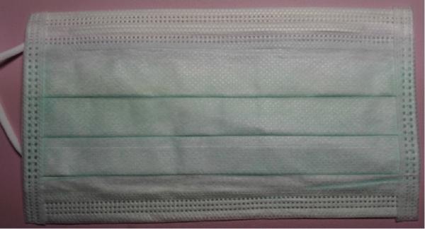 Green Polypropylene Disposable Mouth Mask ASTM D3776/ASTM D 5035 Standard