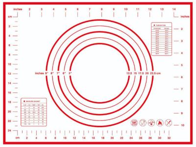 2024 Hot Selling 60 * 40cm Factory Customized Logo Kitchen Utensils Silicone Rolling Surface Pads Baking Non Slip Pads