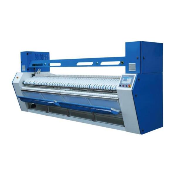 High Safety Laundry Bed Sheet Feeding Machine Blue Whit Color High Feeding Speed