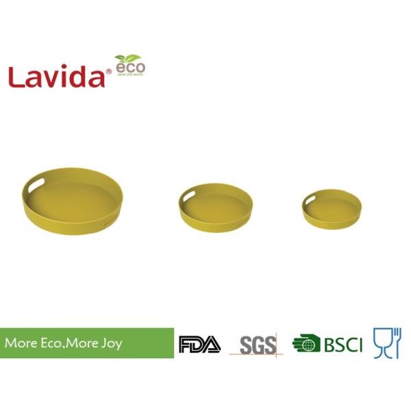 Biodegradable Bamboo Fiber Dinnerware , Non - Flammable Bamboo Fibre Dinner Set